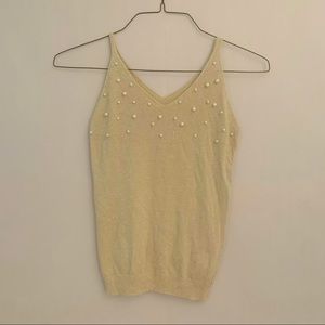 beige knit cami top